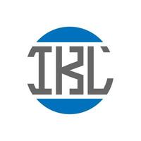 design de logotipo de carta ikl em fundo branco. conceito de logotipo de círculo de iniciais criativas ikl. design de letras ikl. vetor