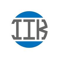 design de logotipo de carta iik em fundo branco. conceito de logotipo de círculo de iniciais criativas iik. design de letras iik. vetor