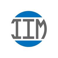 design de logotipo de carta iim em fundo branco. iim iniciais criativas círculo conceito de logotipo. design de letras iim. vetor