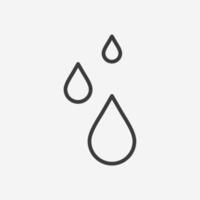 gota de ícone de gotejamento líquido de água vector sinal de símbolo isolado