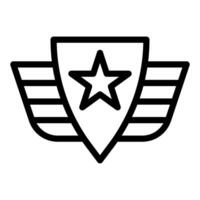 prêmio ilustração vetorial e ícone do logotipo ícone da arma do exército perfeito. vetor