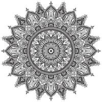 padrões de livros para colorir em estilo mandala para henna, mehndi, tatuagens, ornamentos decorativos na página de estilo oriental étnico. vetor