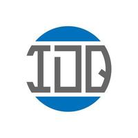 design de logotipo de carta idq em fundo branco. conceito de logotipo de círculo de iniciais criativas idq. design de letras idq. vetor
