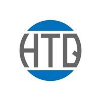 design de logotipo de letra htq em fundo branco. conceito de logotipo de círculo de iniciais criativas htq. design de letras htq. vetor