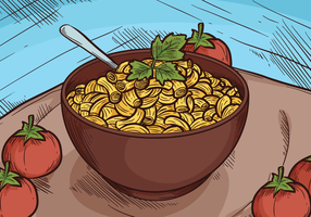 Macaroni Ilustração vetorial vetor