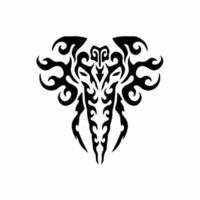 logotipo de elefante tribal. desenho de tatuagem. ilustração vetorial de estêncil vetor