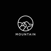 vetor plano de modelo de design de ícone de logotipo de montanha