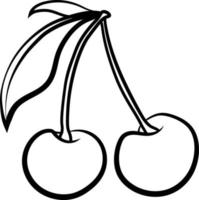 ilustração vetorial de cereja, logotipo de fruta fofo vetor