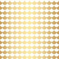 fundo de padrão de sereia de escama de peixe branco e dourado, papel de parede dourado. vetor