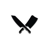 modelo de ícone de logotipo de faca e vetor de símbolo