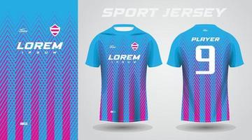 design de camisa esportiva rosa azul vetor