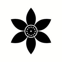 ícone de glifo de vetor de flor exclusivo