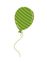 balão verde st. estilo plano de ilustração vetorial do dia de patrick vetor