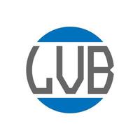 design de logotipo de letra lvb em fundo branco. conceito de logotipo de círculo de iniciais criativas lvb. design de letras lvb. vetor