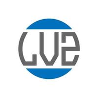 design de logotipo de carta lvz em fundo branco. conceito de logotipo de círculo de iniciais criativas lvz. design de letras lvz. vetor