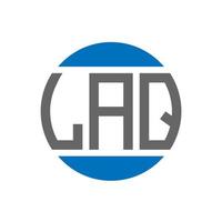 design de logotipo de letra laq em fundo branco. conceito de logotipo de círculo de iniciais criativas laq. design de letra laq. vetor
