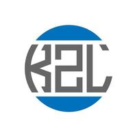 design do logotipo da letra kzl em fundo branco. kzl iniciais criativas círculo conceito de logotipo. design de letras kzl. vetor