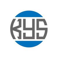 design de logotipo de carta kys em fundo branco. conceito de logotipo de círculo de iniciais criativas kys. design de letras kys. vetor