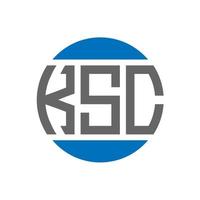 design de logotipo de carta ksc em fundo branco. ksc iniciais criativas círculo conceito de logotipo. design de letras ksc. vetor