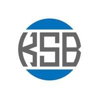 design do logotipo da carta ksb em fundo branco. conceito de logotipo de círculo de iniciais criativas ksb. design de letras ksb. vetor