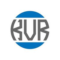 design de logotipo de carta kvr em fundo branco. conceito de logotipo de círculo de iniciais criativas kvr. design de letras kvr. vetor