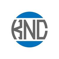 design de logotipo de carta knc em fundo branco. conceito de logotipo de círculo de iniciais criativas knc. design de letras knc. vetor