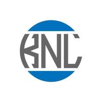 design de logotipo de carta knl em fundo branco. knl iniciais criativas círculo conceito de logotipo. design de letras knl. vetor