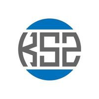 design do logotipo da carta ksz em fundo branco. ksz iniciais criativas circulam o conceito de logotipo. design de letras ksz. vetor