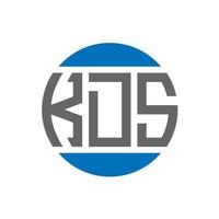 design de logotipo de carta kds em fundo branco. kds iniciais criativas circulam o conceito de logotipo. design de letras kds. vetor