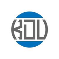 design do logotipo da carta kdu em fundo branco. kdu iniciais criativas círculo conceito de logotipo. design de letras kdu. vetor