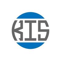 design de logotipo de carta kis em fundo branco. conceito de logotipo de círculo de iniciais criativas kis. design de letras kis. vetor
