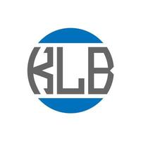 design do logotipo da carta klb em fundo branco. klb iniciais criativas círculo conceito de logotipo. design de letras klb. vetor