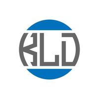design de logotipo de carta kld em fundo branco. kld iniciais criativas círculo conceito de logotipo. design de letras kld. vetor