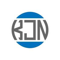 design de logotipo de carta kjn em fundo branco. kjn iniciais criativas circundam o conceito de logotipo. design de letras kjn. vetor