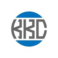 design de logotipo de carta kkc em fundo branco. conceito de logotipo de círculo de iniciais criativas kkc. design de letras kkk. vetor