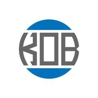 design do logotipo da letra kob em fundo branco. conceito de logotipo de círculo de iniciais criativas kob. design de letras kob. vetor