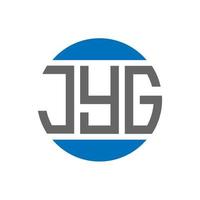 design do logotipo da letra jyg em fundo branco. conceito de logotipo de círculo de iniciais criativas jyg. design de letras jyg. vetor