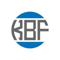 design do logotipo da carta kbf em fundo branco. kbf iniciais criativas círculo conceito de logotipo. design de letras kbf. vetor