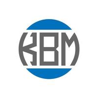 design do logotipo da carta kbm em fundo branco. kbm iniciais criativas círculo conceito de logotipo. design de letras kbm. vetor