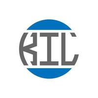 design de logotipo de carta kil em fundo branco. kil iniciais criativas círculo conceito de logotipo. projeto de letra kil. vetor