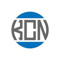 design do logotipo da carta kcn em fundo branco. conceito de logotipo de círculo de iniciais criativas kcn. design de letras kcn. vetor