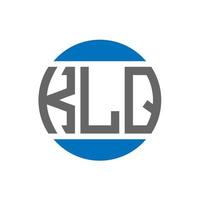 design de logotipo de carta klq em fundo branco. klq iniciais criativas círculo conceito de logotipo. design de letras klq. vetor