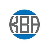 design do logotipo da carta kba em fundo branco. kba iniciais criativas círculo conceito de logotipo. design de letras kba. vetor