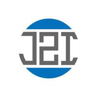 design do logotipo da letra jzi em fundo branco. jzi iniciais criativas círculo conceito de logotipo. design de letras jzi. vetor