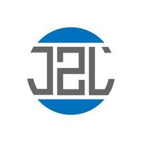 design do logotipo da letra jzl em fundo branco. jzl iniciais criativas circundam o conceito de logotipo. design de letras jzl. vetor