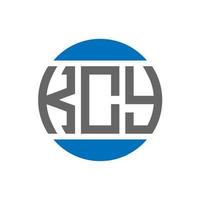 design do logotipo da carta kcy em fundo branco. kcy iniciais criativas círculo conceito de logotipo. design de letras kcy. vetor