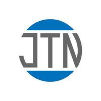 design de logotipo de carta jtn em fundo branco. jtn iniciais criativas círculo conceito de logotipo. design de letras jtn. vetor