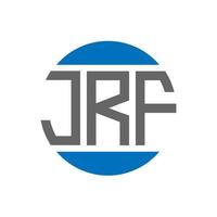 design de logotipo de carta jrf em fundo branco. conceito de logotipo de círculo de iniciais criativas jrf. design de letras jrf. vetor