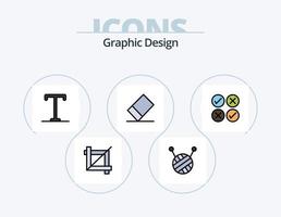 linha de design cheia de ícones do pacote 5 design de ícones. . . deixou. pontos. círculo vetor