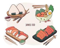 desenhar engraçado kawaii nigiri sushi roll ilustração vetorial. comida  tradicional asiática japonesa, culinária, conceito de menu. estilo cartoon  doodle. 16213281 Vetor no Vecteezy